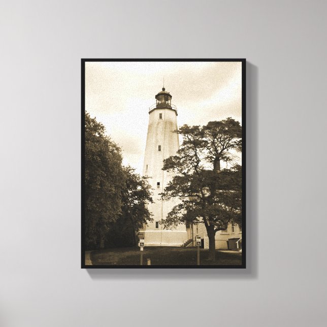 Sandy Hook Lighthouse Canvas Print (Front)