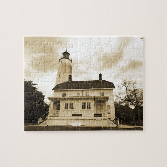 Sandy Hook Lighthouse Jigsaw Puzzle (Horizontal)
