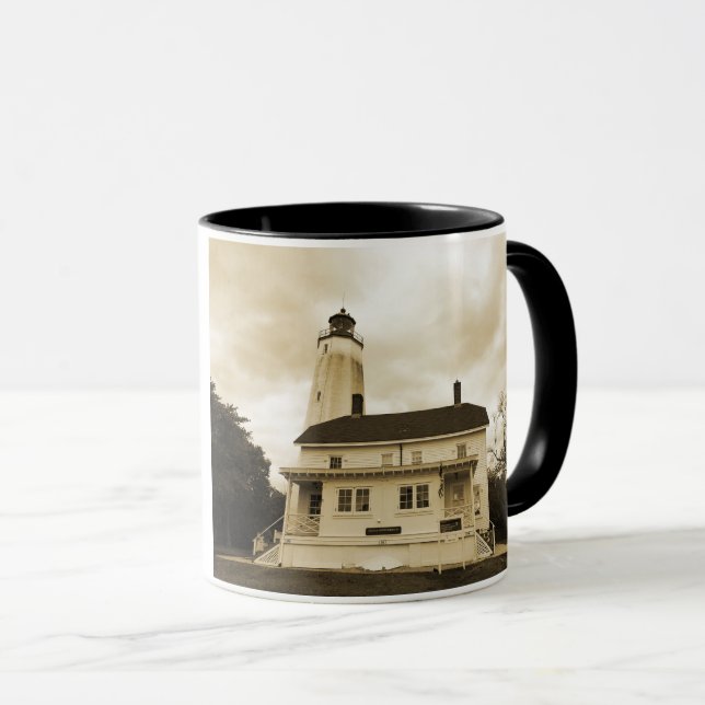 Sandy Hook Lighthouse Mug (Front Right)