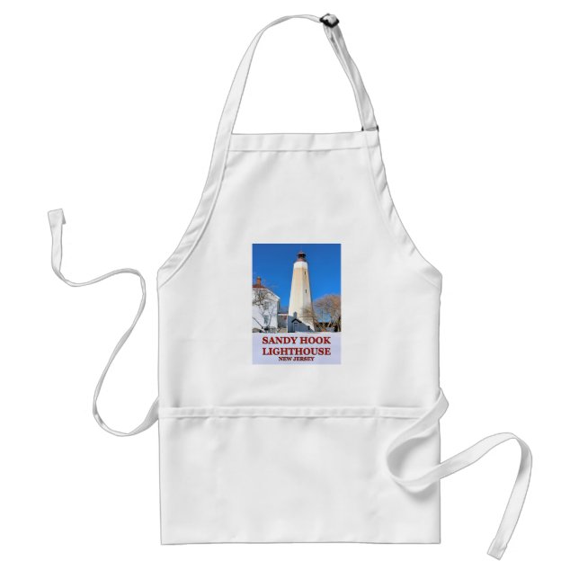Sandy Hook Lighthouse New Jersey Cooking Apron (Front)