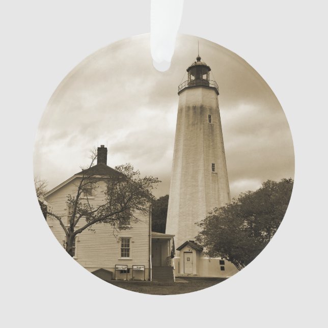 Sandy Hook Lighthouse Ornament (Front)