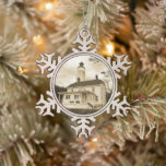 Sandy Hook Lighthouse Snowflake Pewter Christmas Ornament<br><div class="desc">Sandy Hook Lighthouse</div>