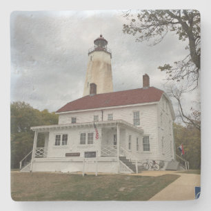 Sandy Hook Lighthouse Stone Coaster