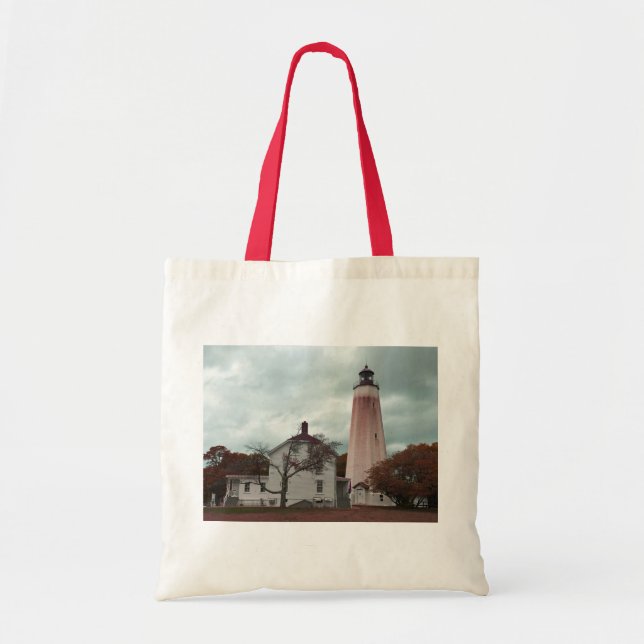 Sandy Hook Lighthouse Tote Bag (Front)