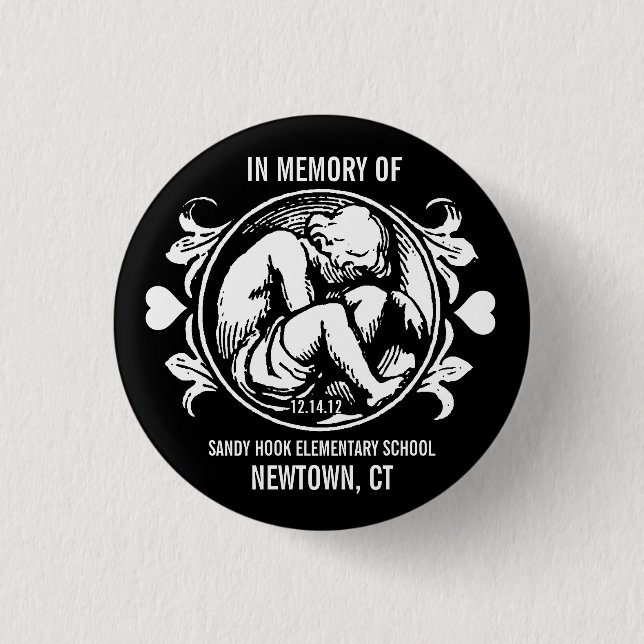 Sandy Hook Newtown Memory Classic Button (Front)