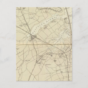 Sandy Hook to Shark River Coast Chart Map Postcard