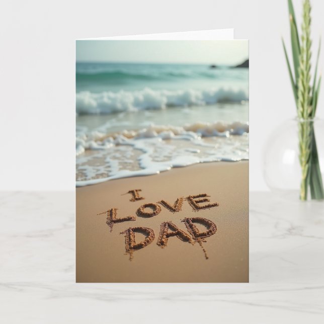 Sandy I Love Dad Fathers Day Card (Front)