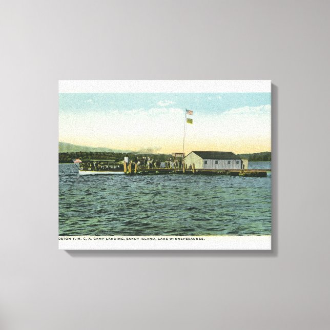 Sandy Island, Boston YMCA Camp Landing View Canvas Print (Front)