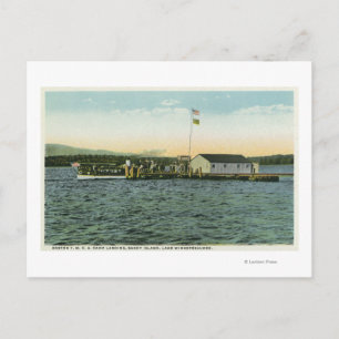 Sandy Island, Boston YMCA Camp Landing View Postcard