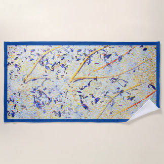 Sandy Leaves Beach Towel