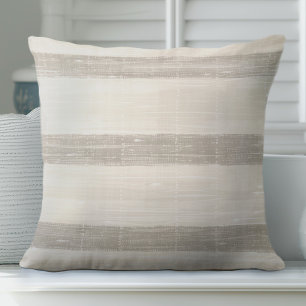 Sandy Neutral Striped Pillow