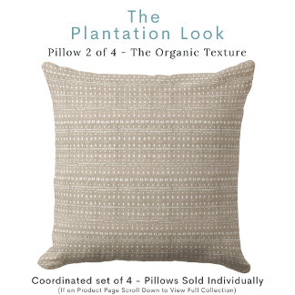 Sandy Neutral Throw Pillow