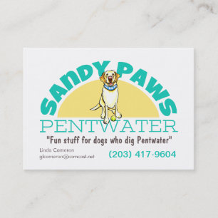Sandy Paws Pet Business Logo Card