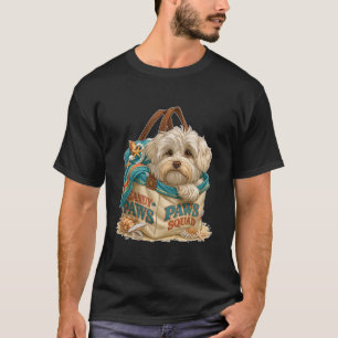 Sandy Paws Squad Cute Beach Dog in Tote Bag T-Shirt