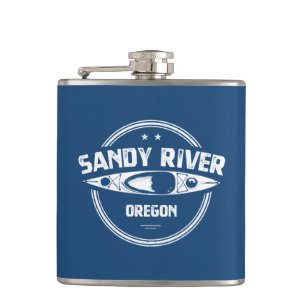 Sandy River Oregon Kayaking Hip Flask