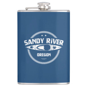 Sandy River Oregon Kayaking Hip Flask