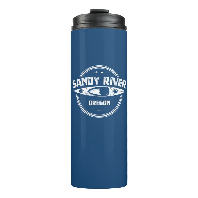 Sandy River Oregon Kayaking Thermal Tumbler (Front)