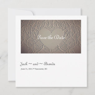 Sandy Rose with Heart Save The Date