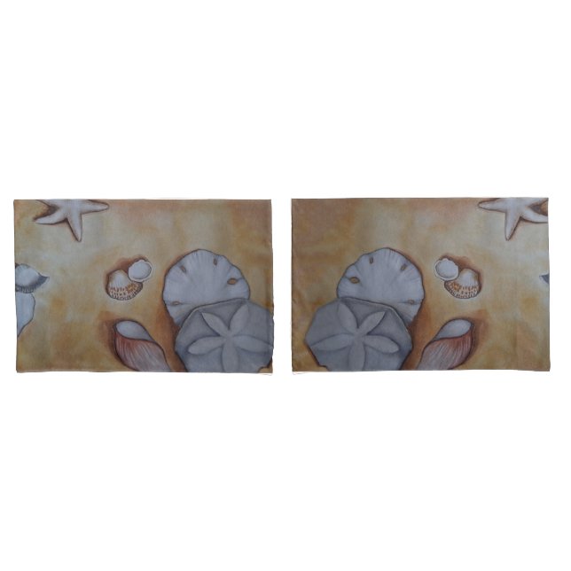 Sandy Seashells  Pillowcase (Front-Set)