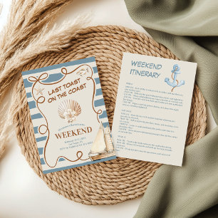 Sandy Shell Coastal Breeze Nautical Bachelorette Invitation