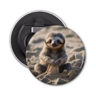 Sandy Shores: Baby Sloth Building Sand Castles, Bottle Opener