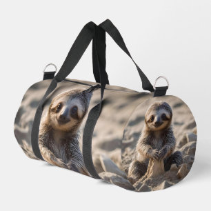 Sandy Shores: Baby Sloth Building Sand Castles, Duffle Bag