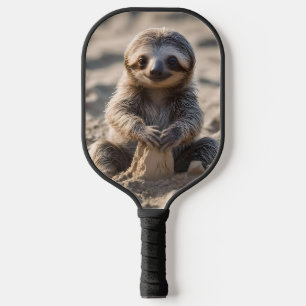 Sandy Shores : Baby Sloth Building Sand Castles, Pickleball Paddle