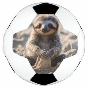 Sandy Shores : Baby Sloth Building Sand Castles, Soccer Ball