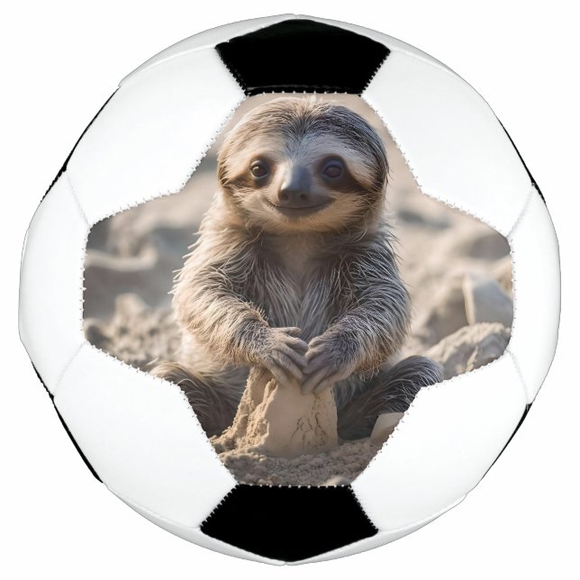 Sandy Shores : Baby Sloth Building Sand Castles, Soccer Ball (Front)