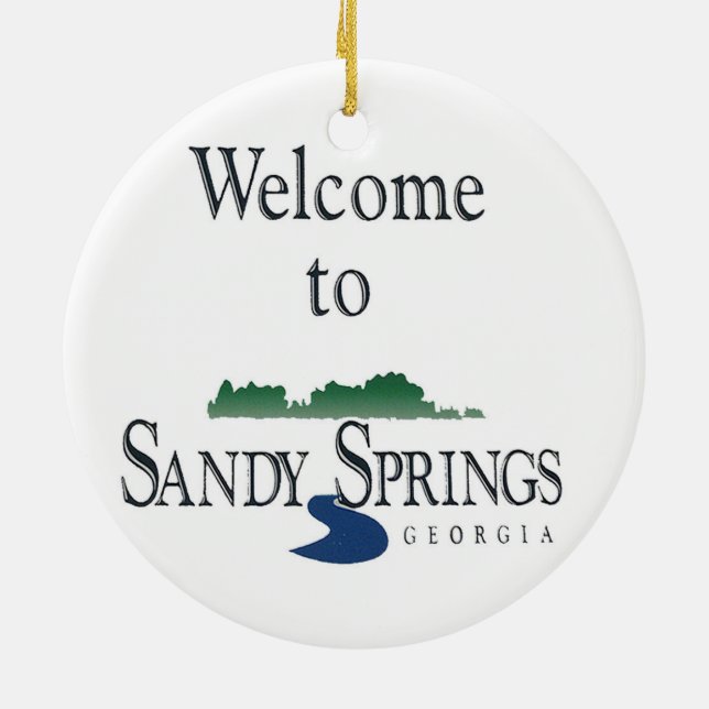 Sandy Springs,Atlanta, Georgia, Christmas Ornament (Back)