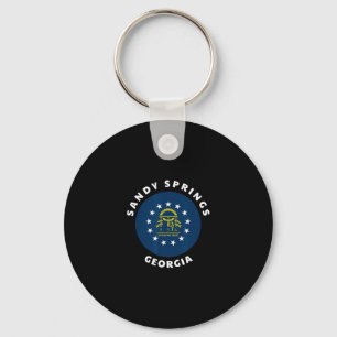 Sandy Springs Georgia Flag Ga Vacation Souvenir  Key Ring
