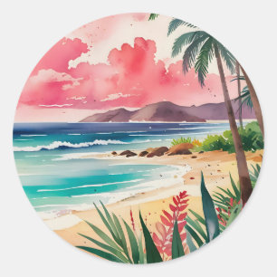 Sandy Toes Classic Round Sticker