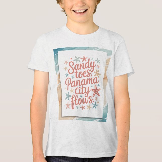 Sandy Toes, Panama City Flows Tri-Blend Shirt (Front)