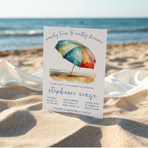 Sandy Toes & Salty Kisses, Beach Bridal Shower Invitation