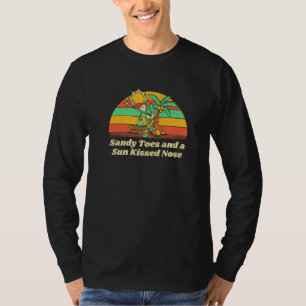 Sandy Toes Sun Kissed Nose Beach Summer Ocean Trop T-Shirt