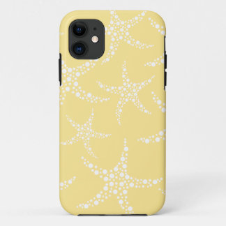 Sandy Yellow and White Starfish Pattern. Case-Mate iPhone Case