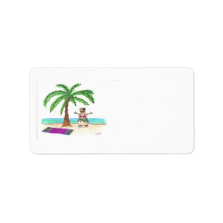 Sandyman on Beach label