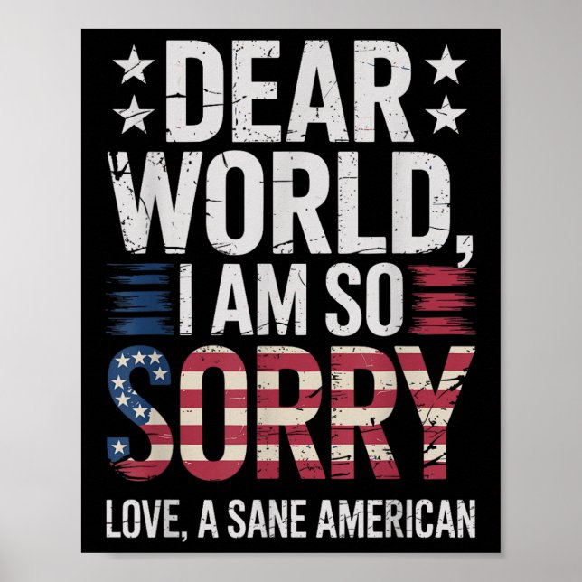 Sane Americans Dear World I Am So Sorry Sane Ameri Poster (Front)