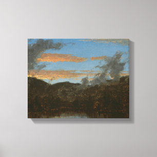 Sanford Robinson Gifford - Mist Rising at Sunset Canvas Print