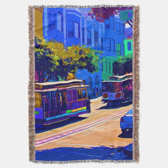 SanFrancisco 002 Throw Blanket (Front Vertical)