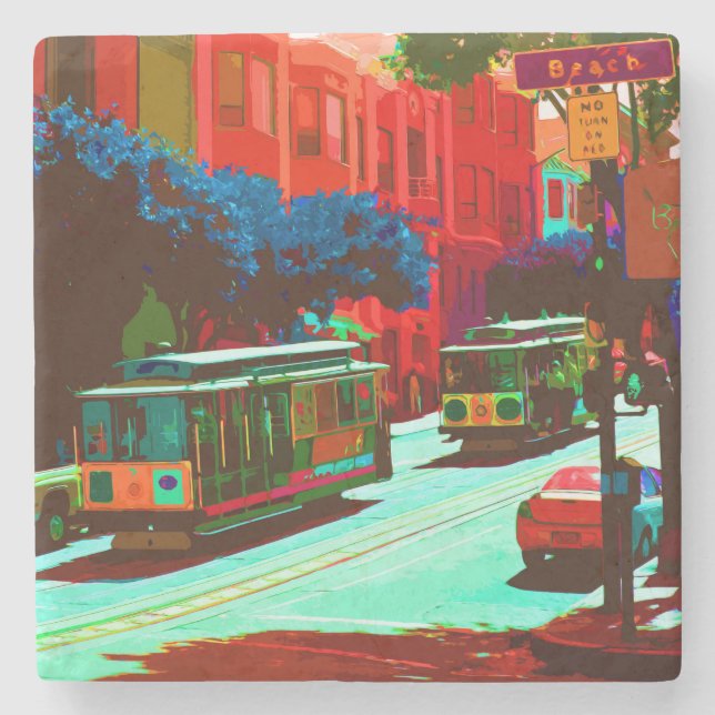 SanFrancisco 005 Stone Coaster (Front)