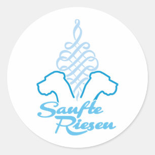 Sanfte Riesen blau Classic Round Sticker