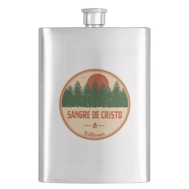 Sangre De Cristo Wilderness Hip Flask (Front)