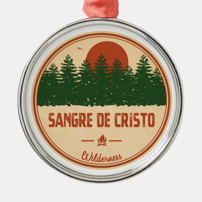 Sangre De Cristo Wilderness Metal Tree Decoration (Front)