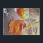 Sangria and Sunshine Holiday Postcard<br><div class="desc">This image shows a refreshing glass and pitcher of citrus sangria, perfect for a warm day. The fresh slices of lemon and orange add bright colour and hint of natural sweetness. One glass sits ready to enjoy while sangria is being poured from a small glass pitcher beside it, perfect for...</div>