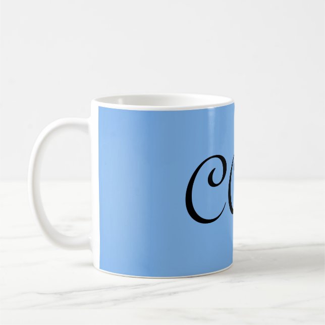 Sangria Cornflower Blue  Coffee Mug (Left)