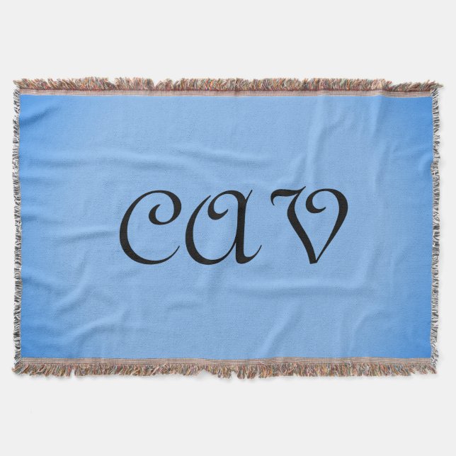 Sangria Cornflower Blue  Throw Blanket (Front)