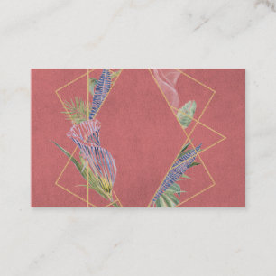 Sangria Floral Leaf Designer Business Card