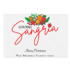 Sangria Homemade Fruit Personalised Bottle Label