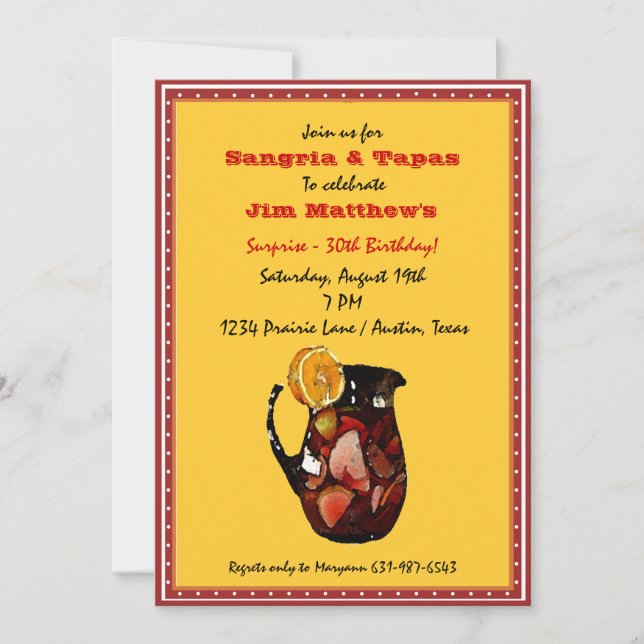 Sangria Invitation (Front)